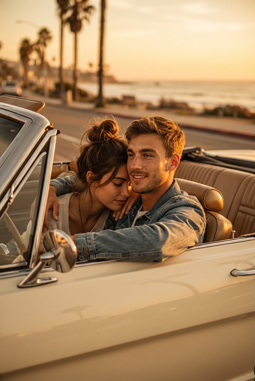 AI-generated couple portrait created from reference photos