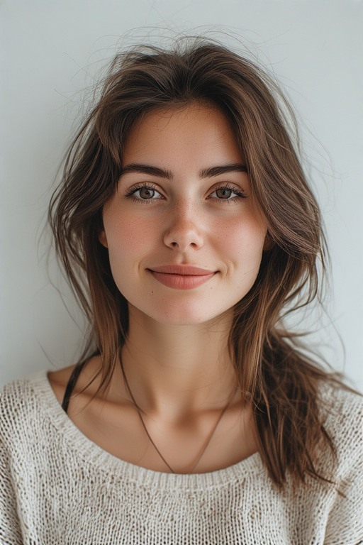 Input portrait of a woman for AI photoshoot generation
