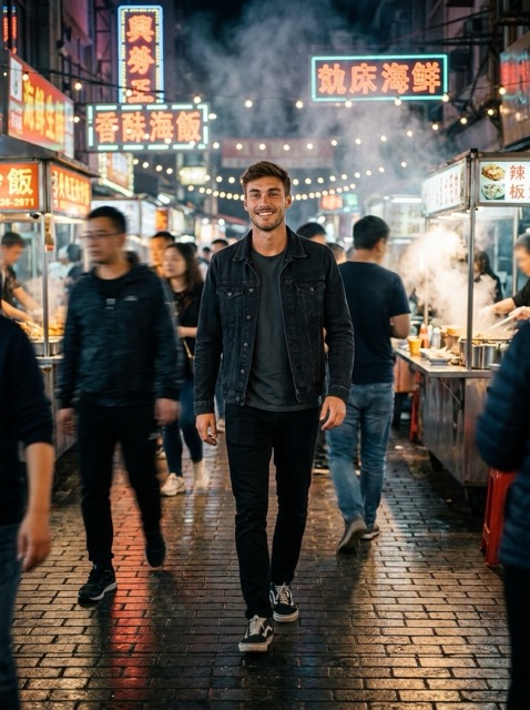 Paseo por el mercado callejero al estilo cinematográfico de Hollywood