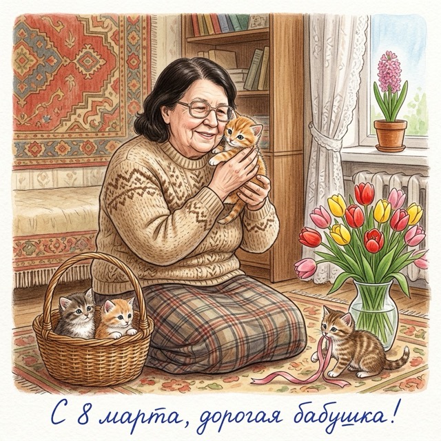 Grandma 8 march postcard