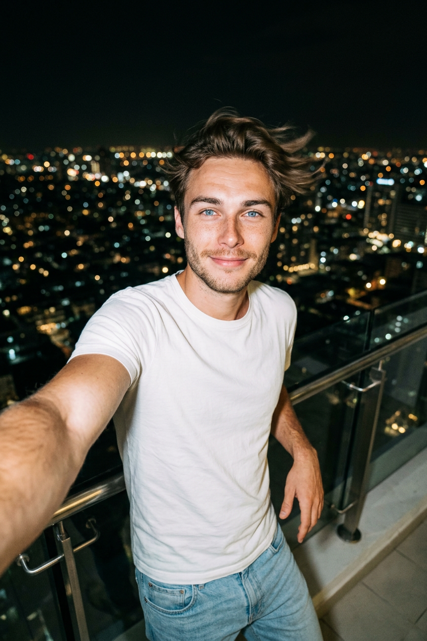 nighttime-selfie-balcony