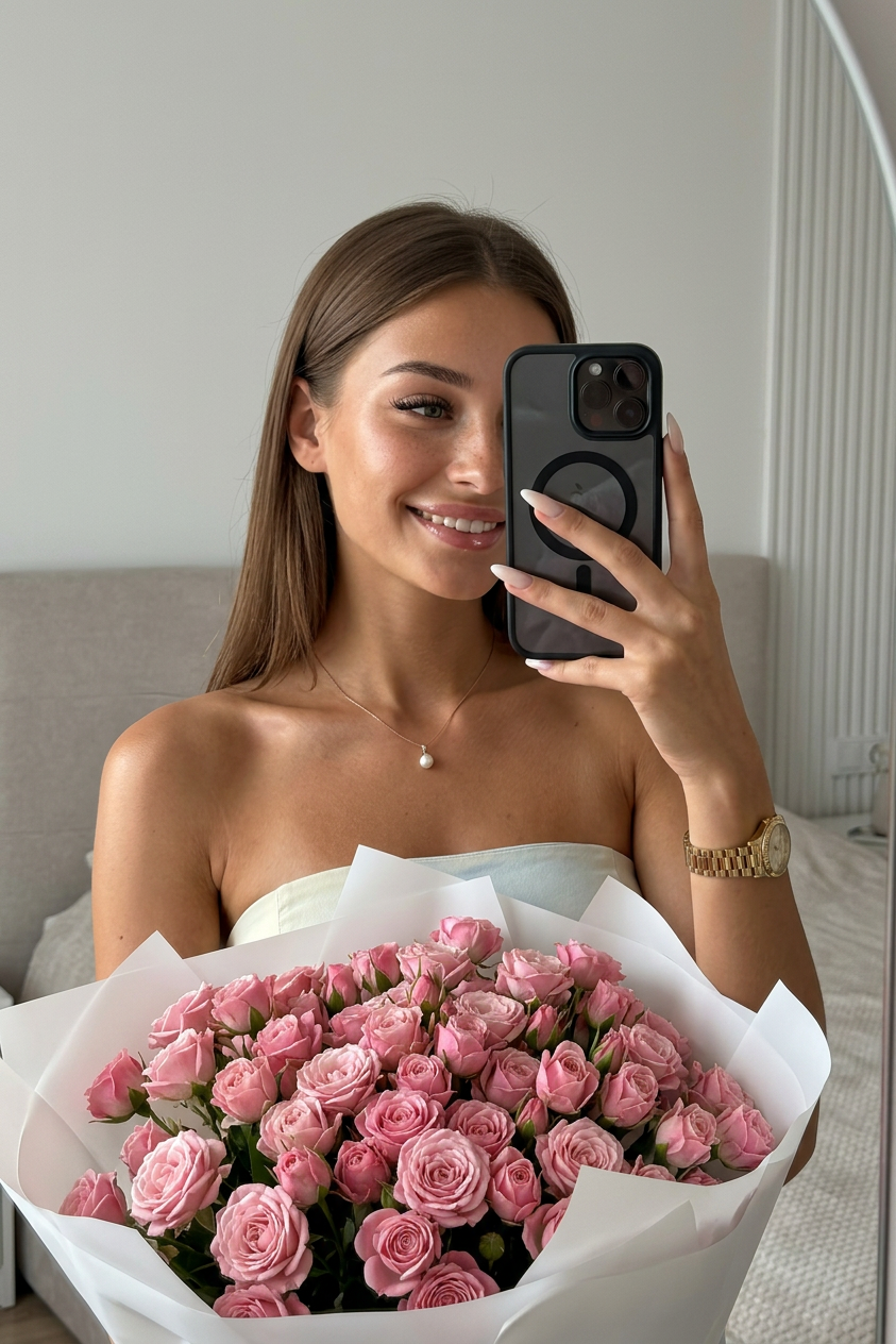young-woman-selfie-mirror preview 1