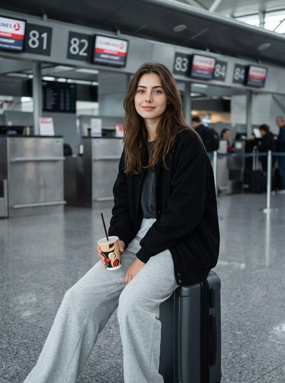 Airport Check-in Portrait