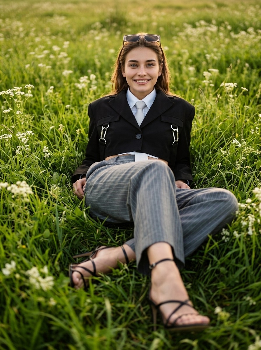 Кинематографичный портрет в лугу preview 2