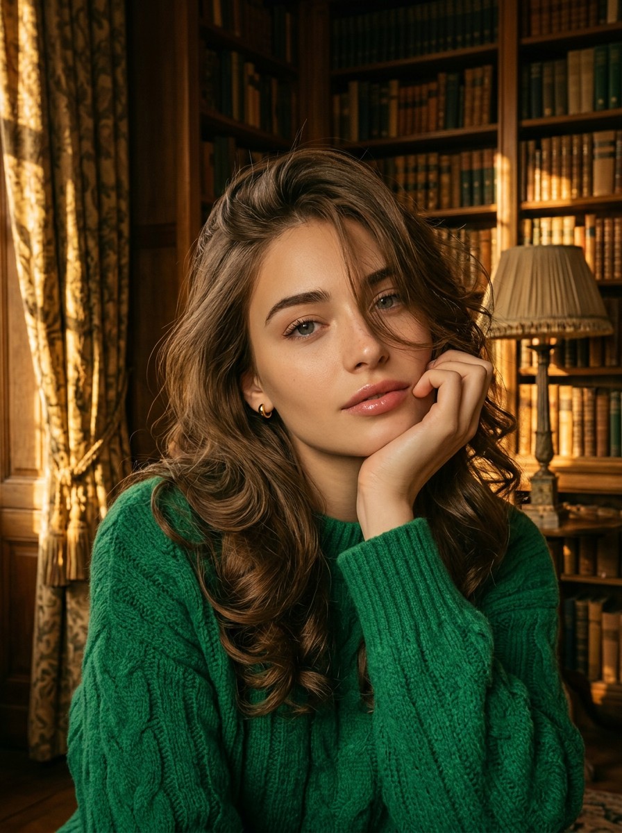 Emerald Cashmere Natural-Glam Portrait preview 2