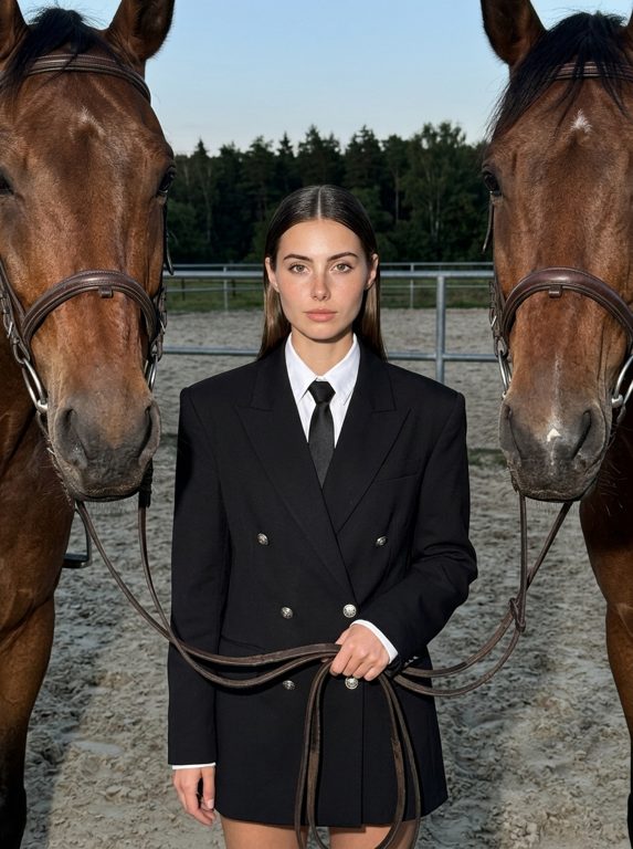 Equestrian Y2K Fashion Portrait