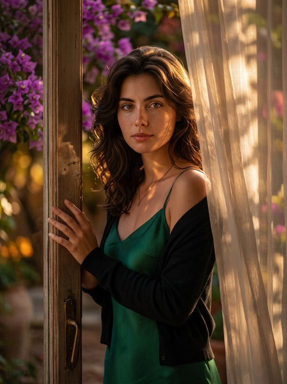 Retrato cinematográfico al atardecer