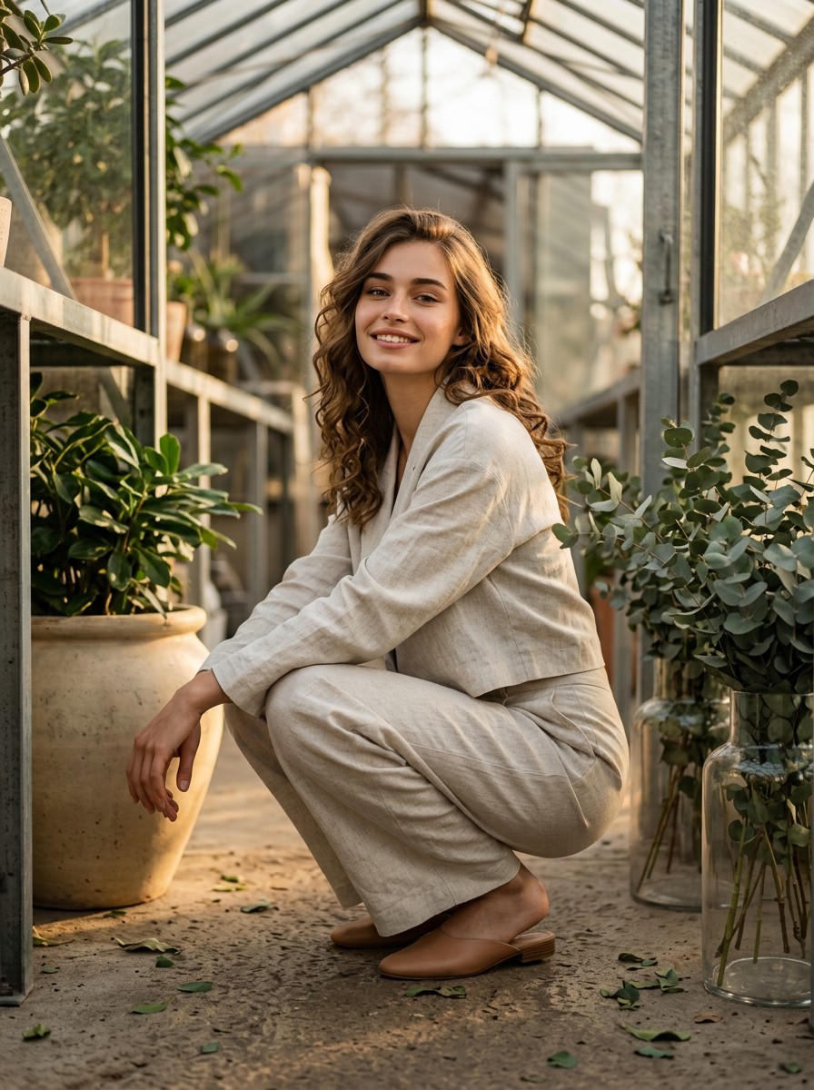 Retrato na estufa ao entardecer preview 2