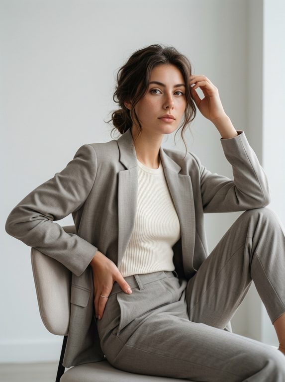 Retrato editorial minimalista