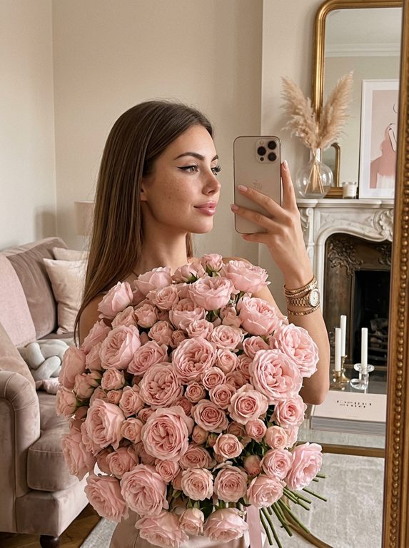 Mirror Selfie — Pink Rose Cloud