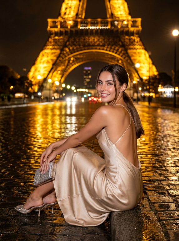 Paris Night Editorial