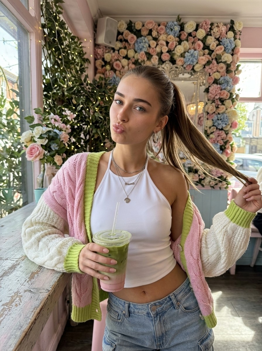 Retrato pastel em café preview 2