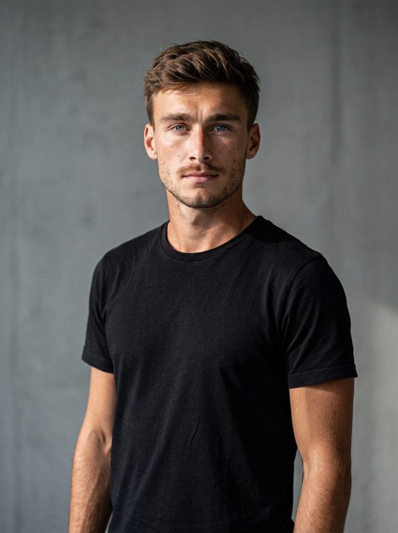 Retrato masculino minimalista