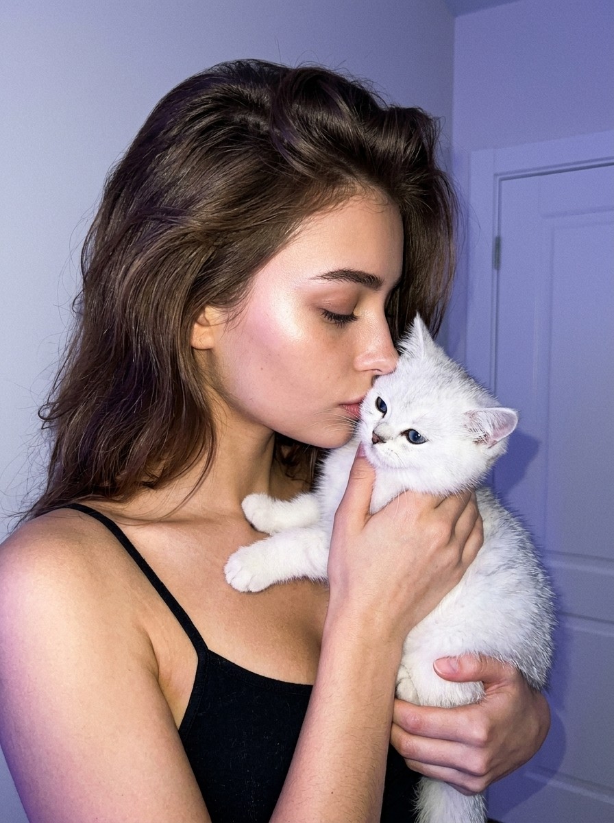 Neon Flash Kitten Portrait preview 2