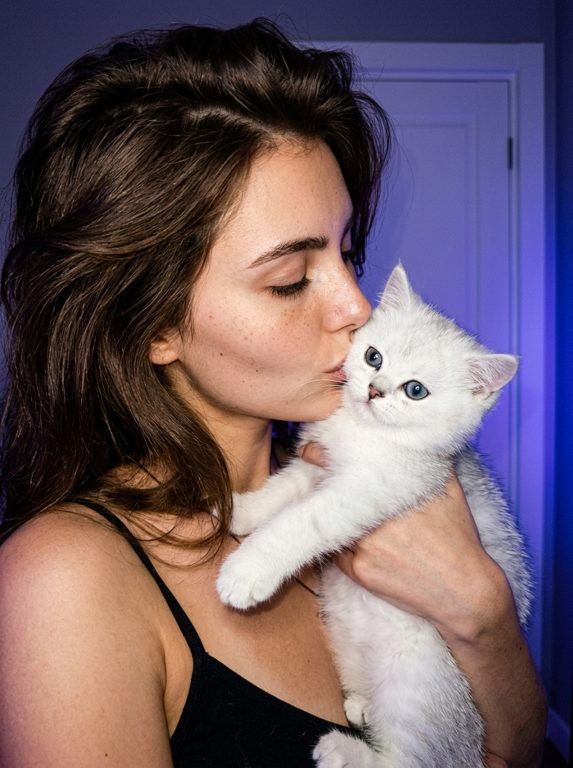 Neon Flash Kitten Portrait