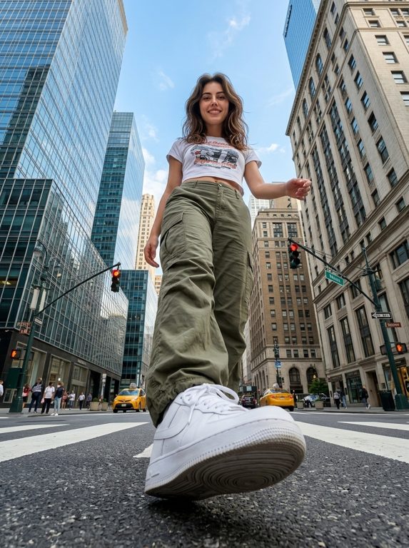 Urban Low-Angle Fashion