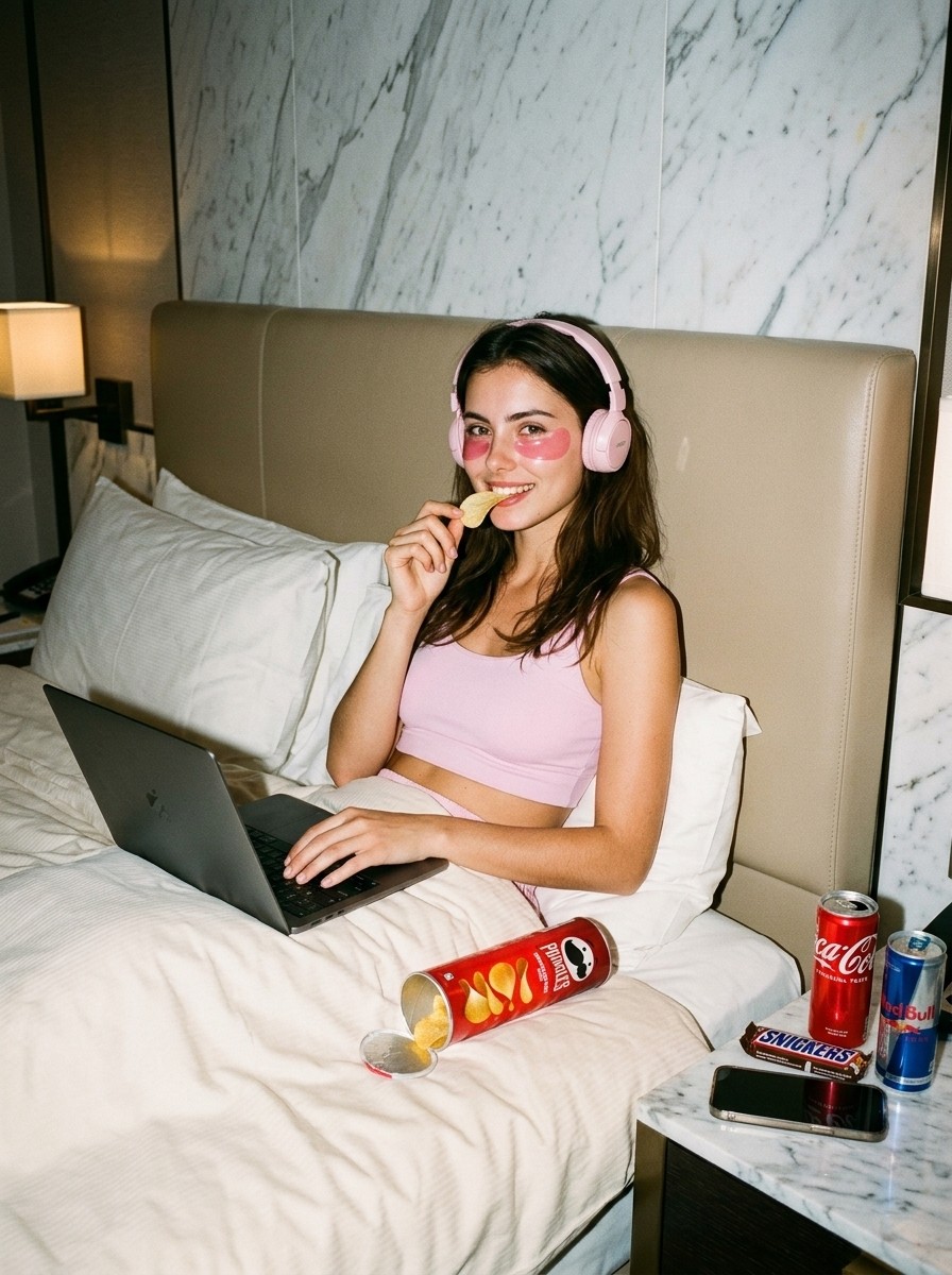 Retrato Y2K en hotel preview 1