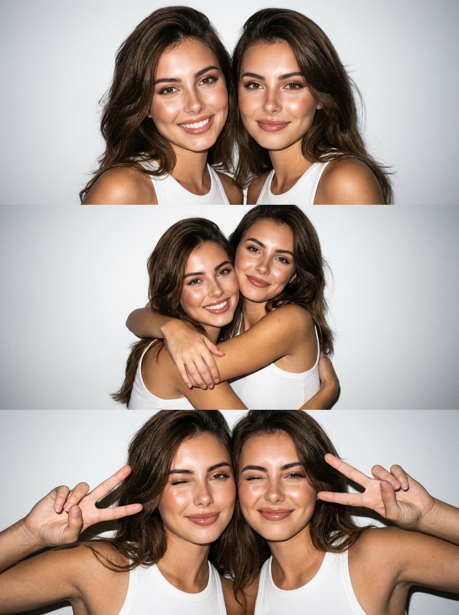 Y2K Flash Collage — 3-Panel Friends preview 2