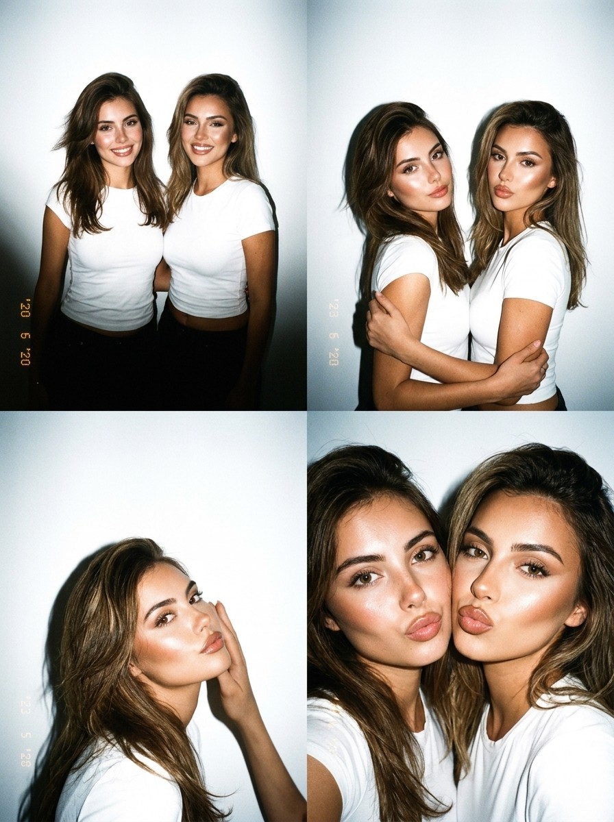 Y2K Flash Collage — 3-Panel Friends preview 3