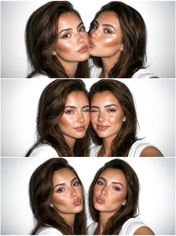 Y2K Flash Collage — 3-Panel Friends